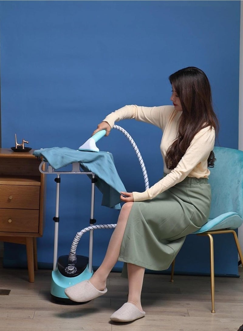 فايماي مكواة بخار للملابس، مكواة بخار عمودية بقوة 2000 واط، مكواة بخار قائمة مع ارتفاع قابل للتعديل ولوح كي مدمج، خزان مياه كبير، مكواة بخار، HD-688، لون أزرق - Image 4